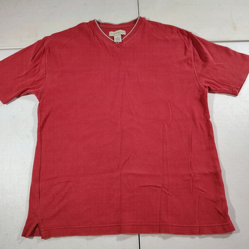 Preswick & Moore Shirt Men Medium Rust Pullover Comfort Stretch Work Summer